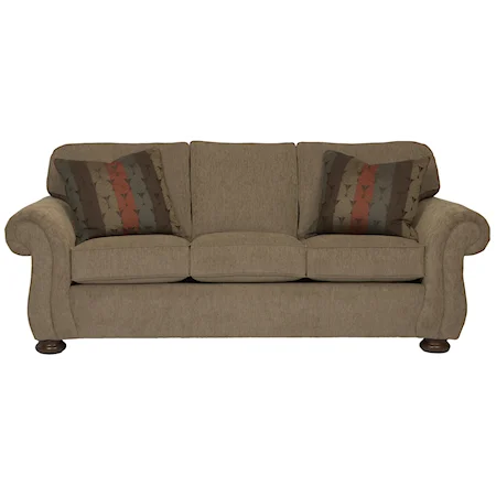 Traditional Accent Sofa with Rolled Arms